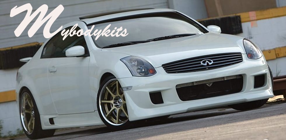 Installed View - Nissan Skyline V35 Coupe: Trust Greddy Front Bumper