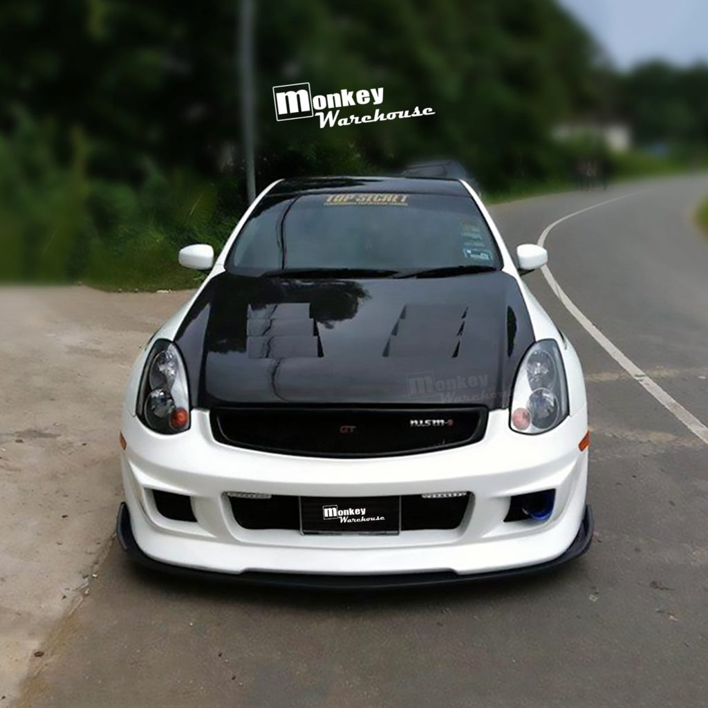 Installed View - Nissan Skyline V35 Coupe: Trust Greddy Front Bumper