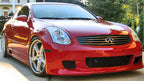 Installed View - Nissan V35 Skyline Coupe: Trust Greddy Style Side Skirts