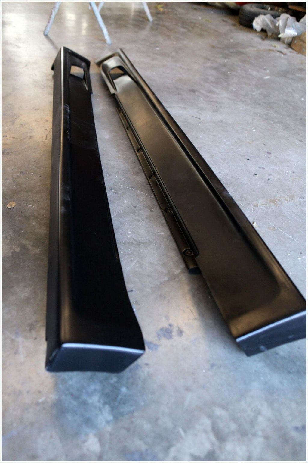 Installed View - Nissan V35 Skyline Coupe: Trust Greddy Style Side Skirts