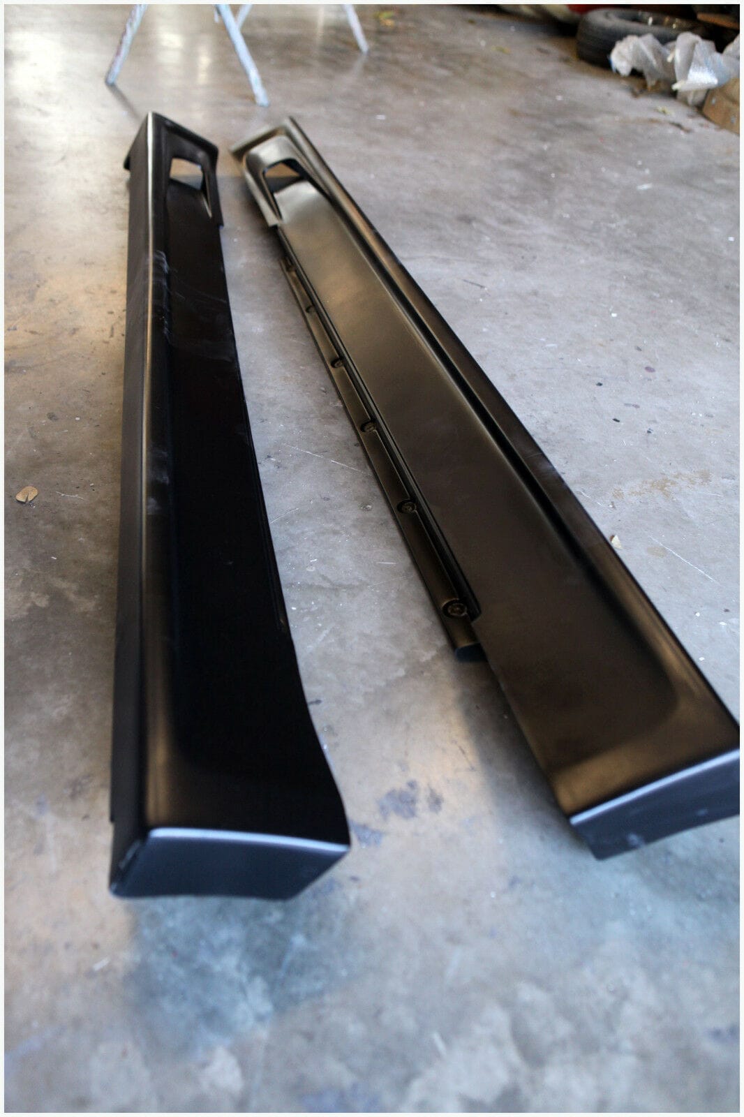 Installed View - Nissan V35 Skyline Coupe: Trust Greddy Style Side Skirts