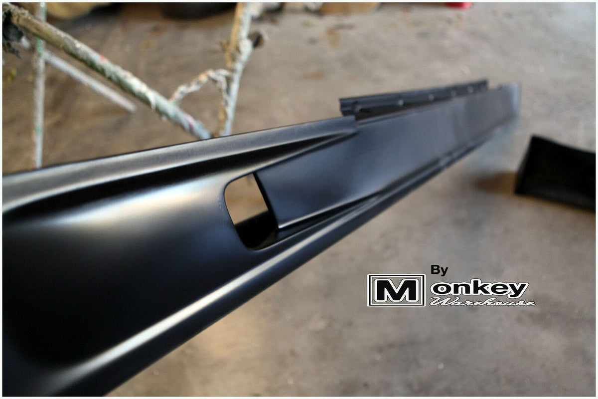 Installed View - Nissan V35 Skyline Coupe: Trust Greddy Style Side Skirts
