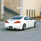 Installed View - Nissan V35 Skyline: ING'S Style Rear Bumper Lip
