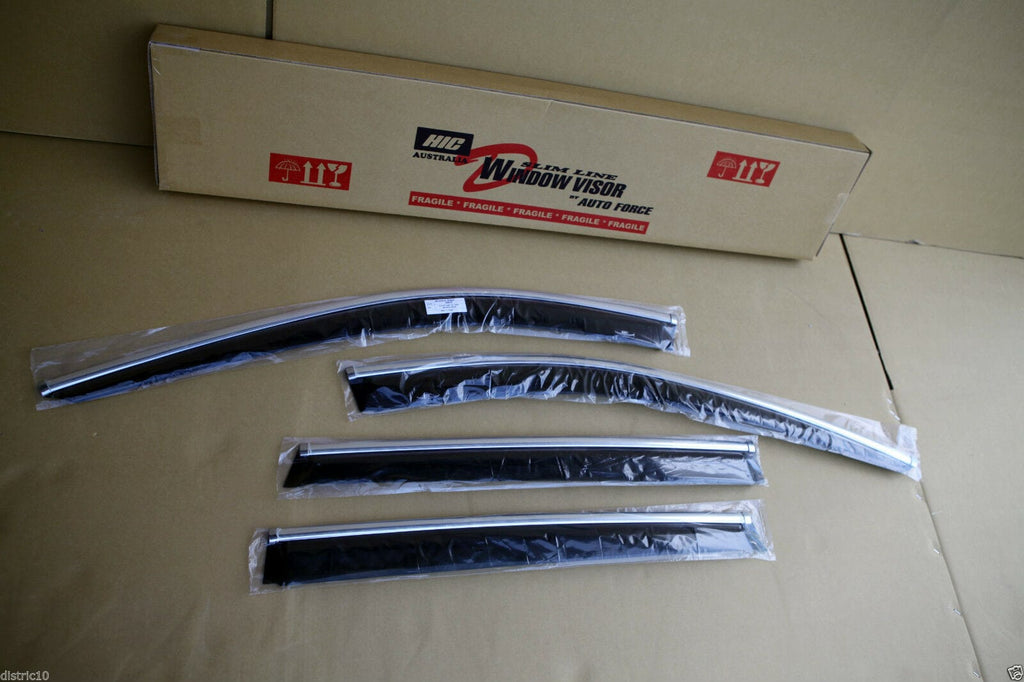 Installed View - Nissan X-Trail T32 (2014-2019): Premium Window Visors with Chrome Trim