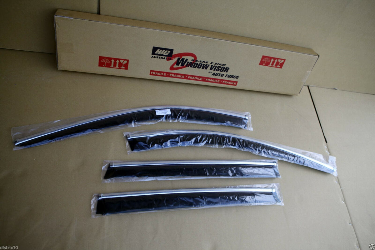 Installed View - Nissan X-Trail T32 (2014-2019): Premium Window Visors with Chrome Trim