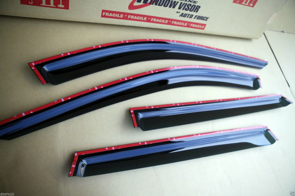 Installed View - Nissan X-Trail T32 (2014-2019): Premium Window Visors with Chrome Trim