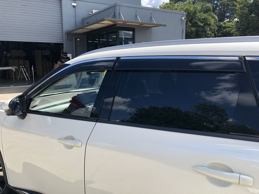 Installed View - Nissan X-Trail T33 (2021-On): Premium Window Visors Chrome Trim