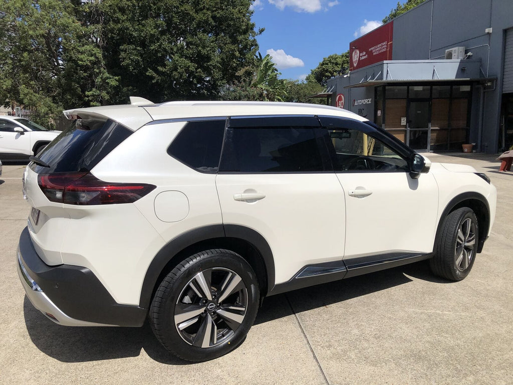 Installed View - Nissan X-Trail T33 (2021-On): Premium Window Visors Chrome Trim
