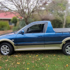 Installed View - Proton Jumbuck Ute: Premium Window Visors