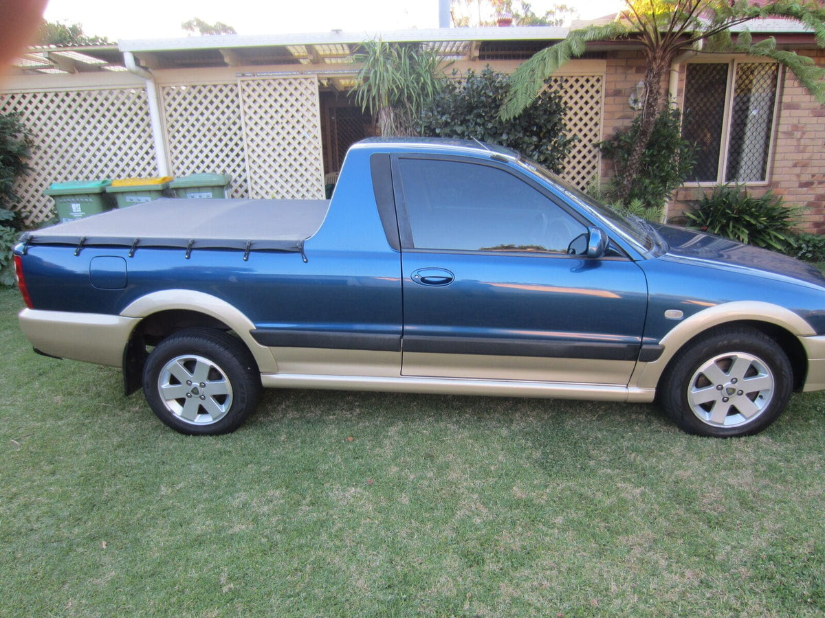 Installed View - Proton Jumbuck Ute: Premium Window Visors