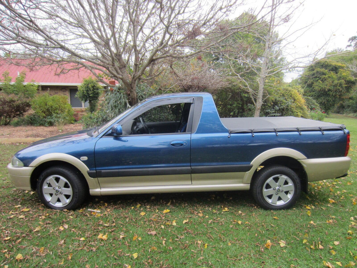 Installed View - Proton Jumbuck Ute: Premium Window Visors