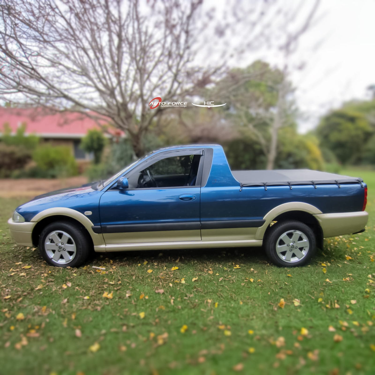 Installed View - Proton Jumbuck Ute: Premium Window Visors