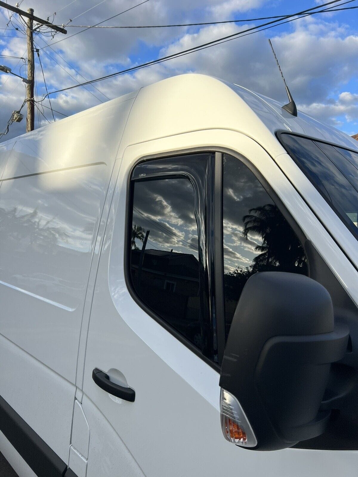 Installed View - Renault Master (2012-2024): Premium In-Channel Window Visors