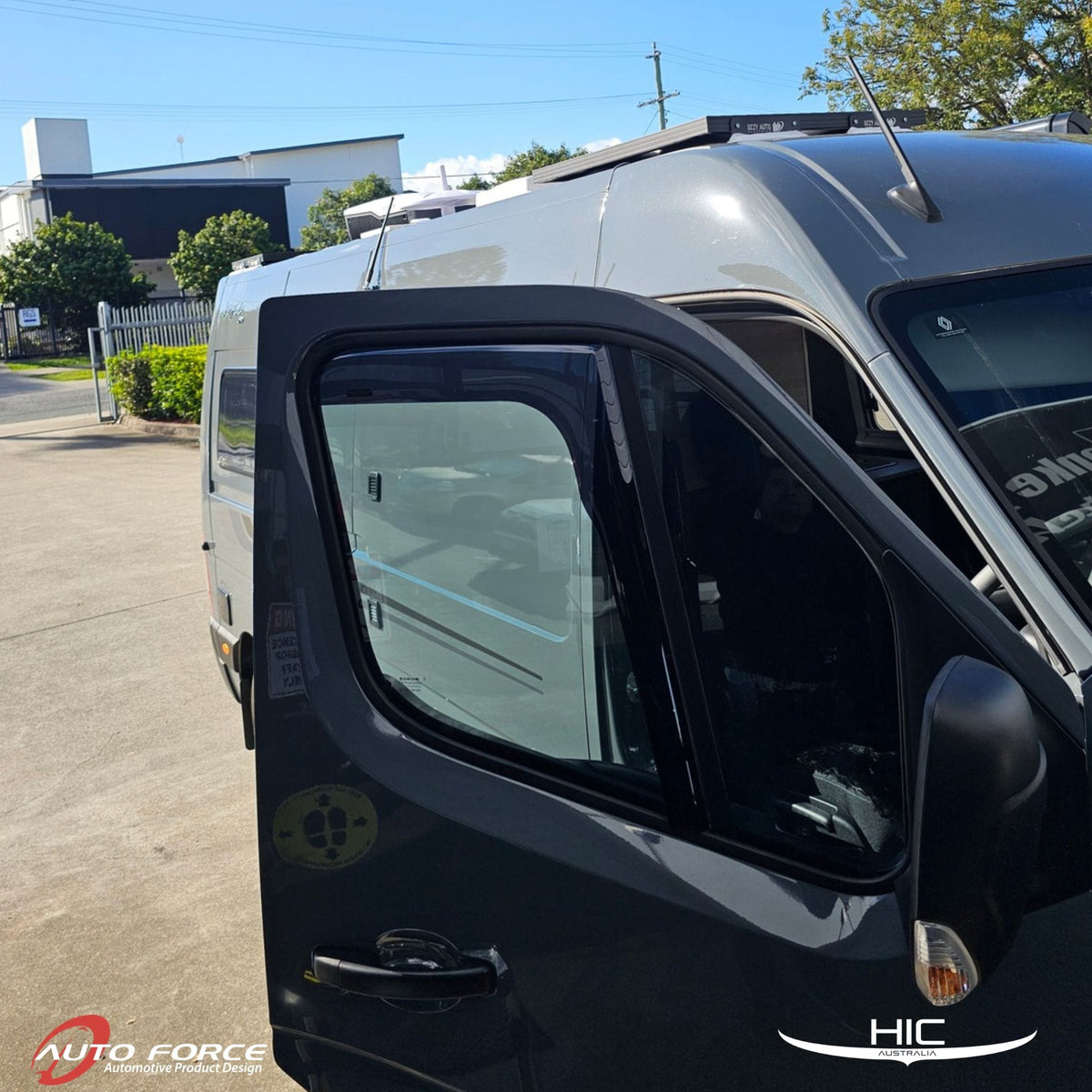 Installed View - Renault Master (2012-2024): Premium In-Channel Window Visors