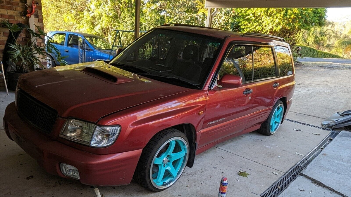 Installed View - Subaru Forester SF (1997-2002): Premium Window Visors