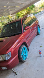 Installed View - Subaru Forester SF (1997-2002): Premium Window Visors