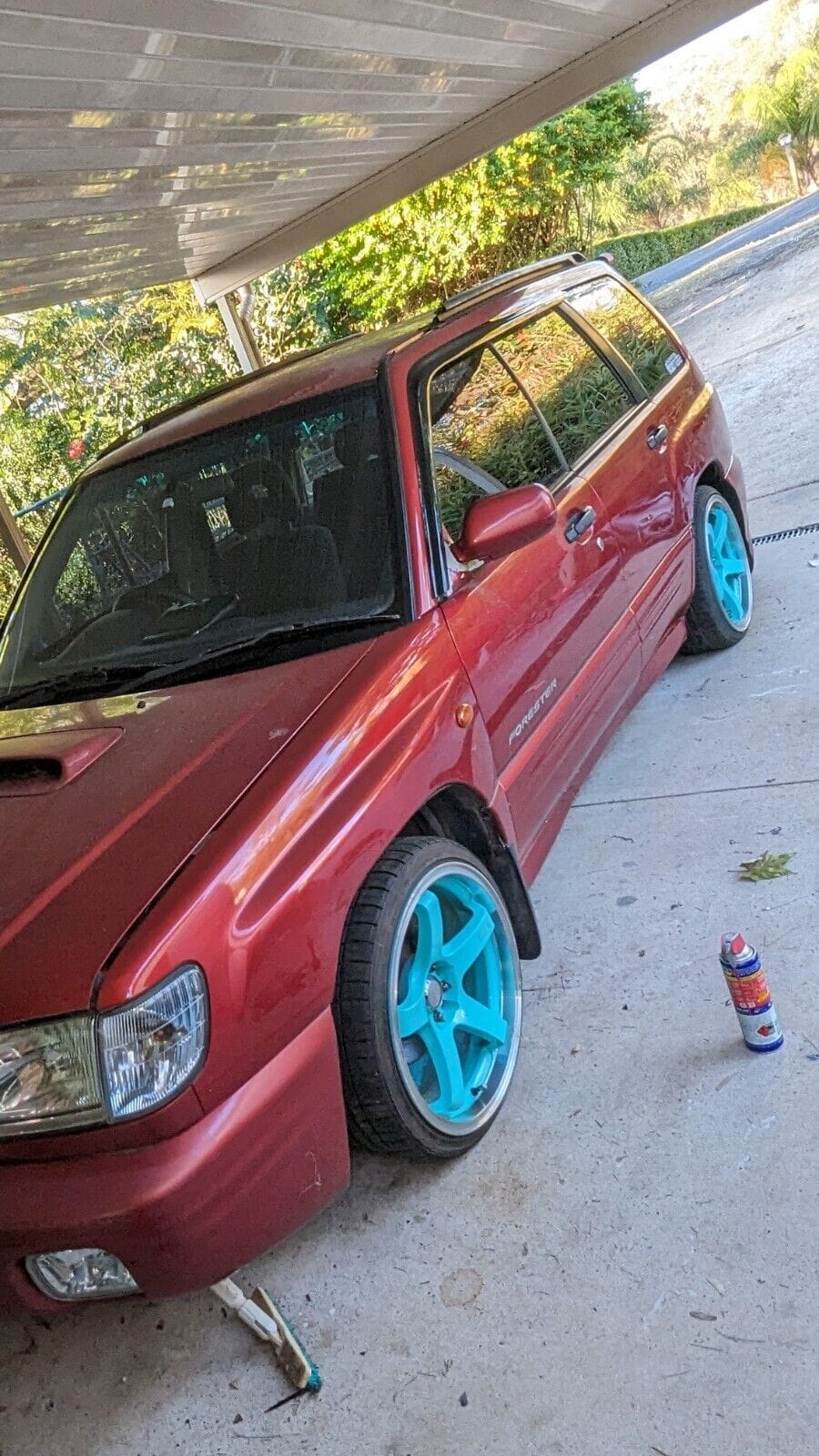Installed View - Subaru Forester SF (1997-2002): Premium Window Visors
