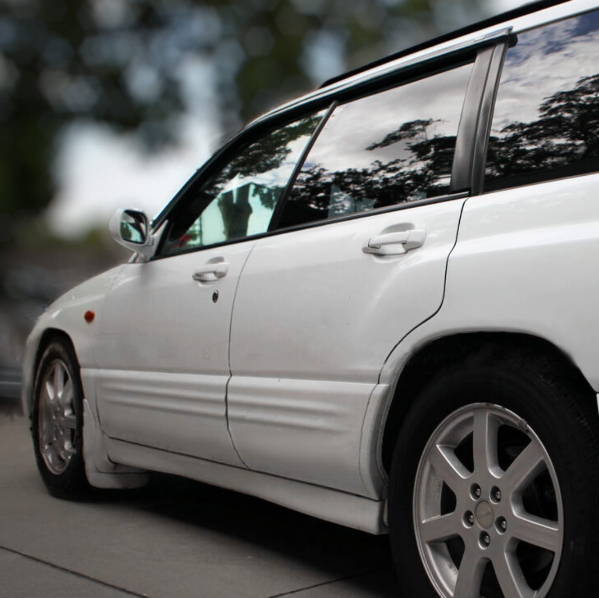 Installed View - Subaru Forester SF (1997-2002): Premium Window Visors
