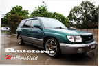 Installed View - Subaru Forester SF (1997-2002): Premium Window Visors