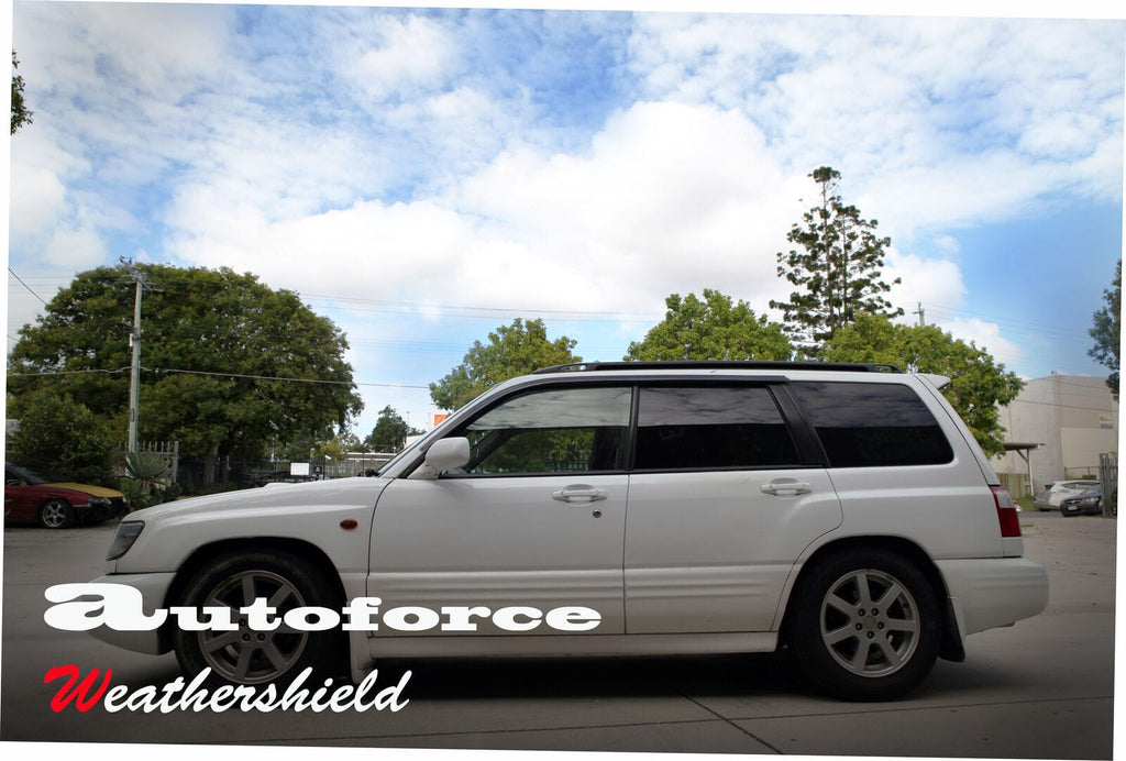 Installed View - Subaru Forester SF (1997-2002): Premium Window Visors