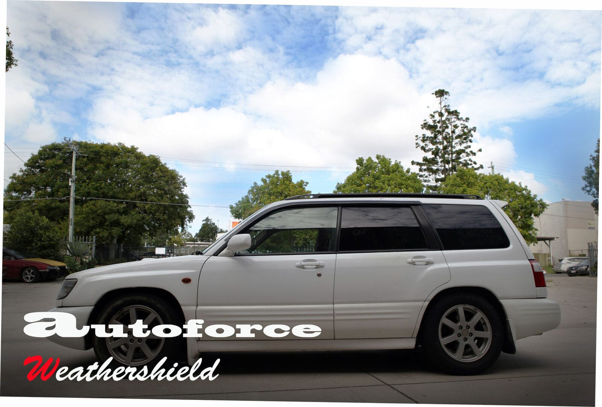 Installed View - Subaru Forester SF (1997-2002): Premium Window Visors