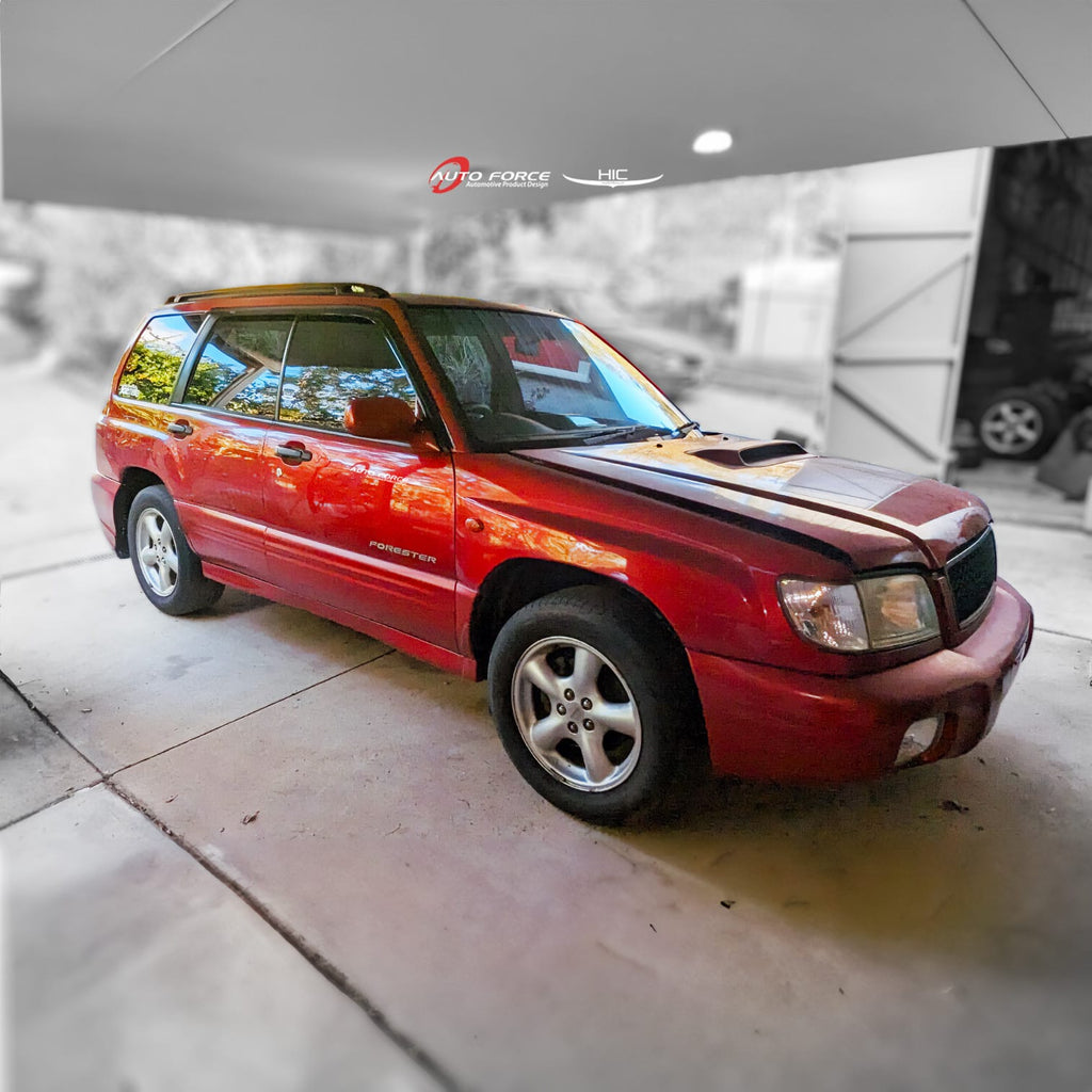 Installed View - Subaru Forester SF (1997-2002): Premium Window Visors