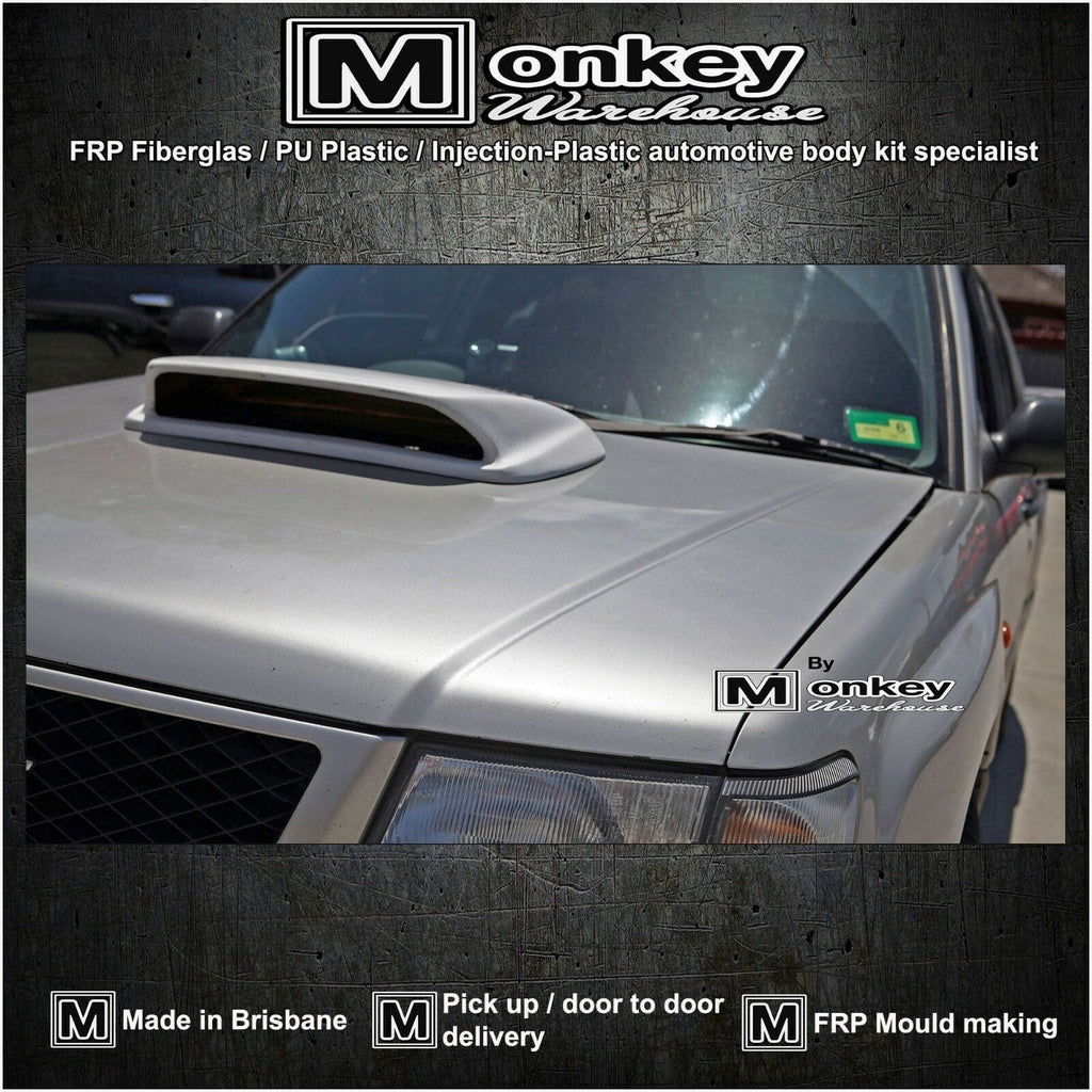 Installed View - Subaru Forester SF: Charge Speed Style Bonnet Scoop (1997-2002)
