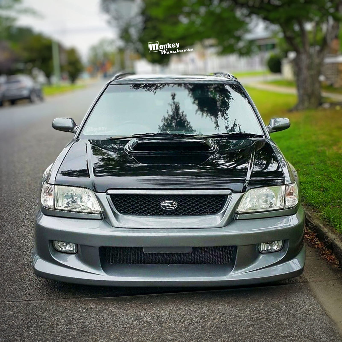Installed View - Subaru Forester SF: Charge Speed Style Bonnet Scoop (1997-2002)