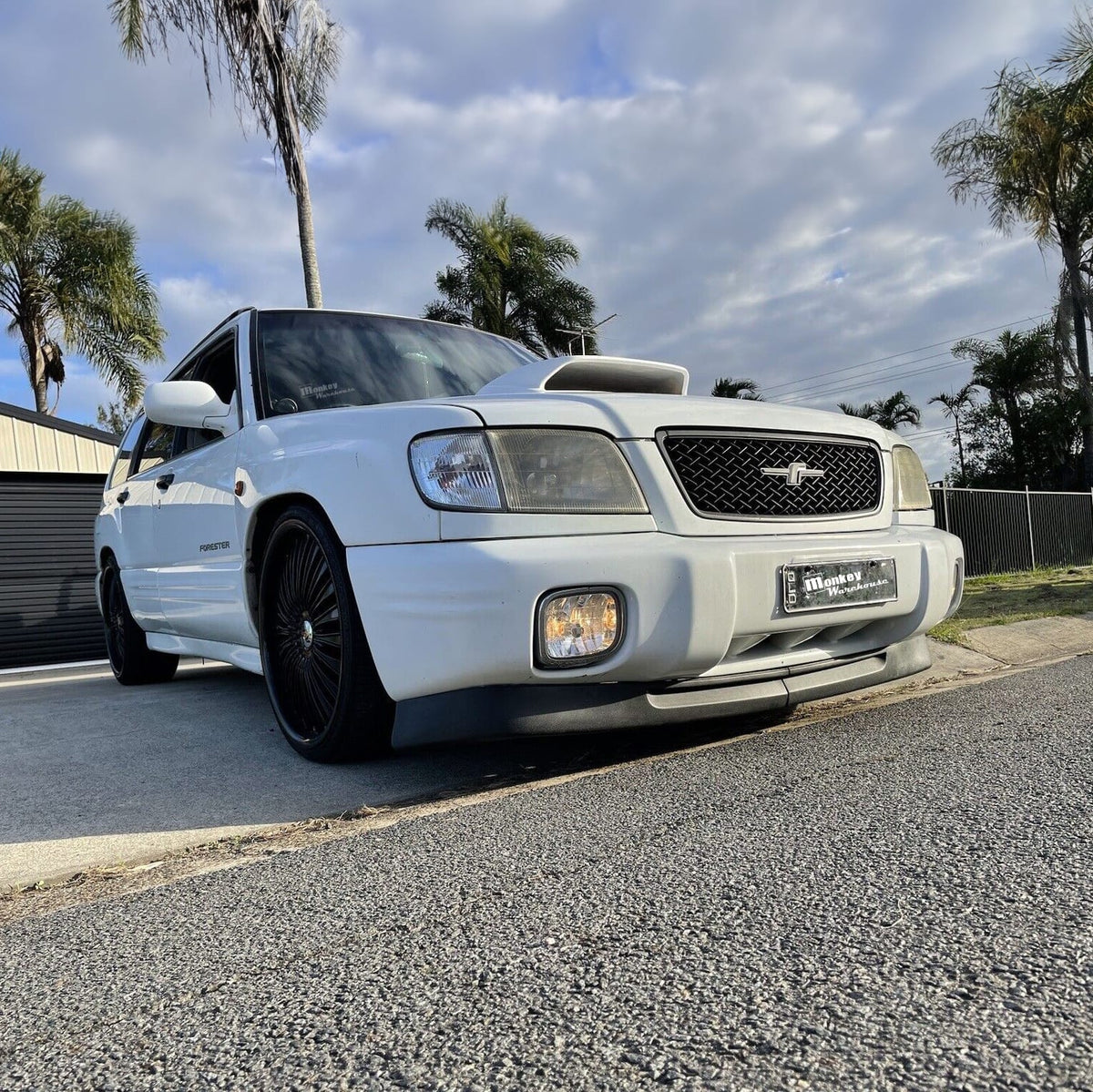 Installed View - Subaru Forester SF: Charge Speed Style Bonnet Scoop (1997-2002)