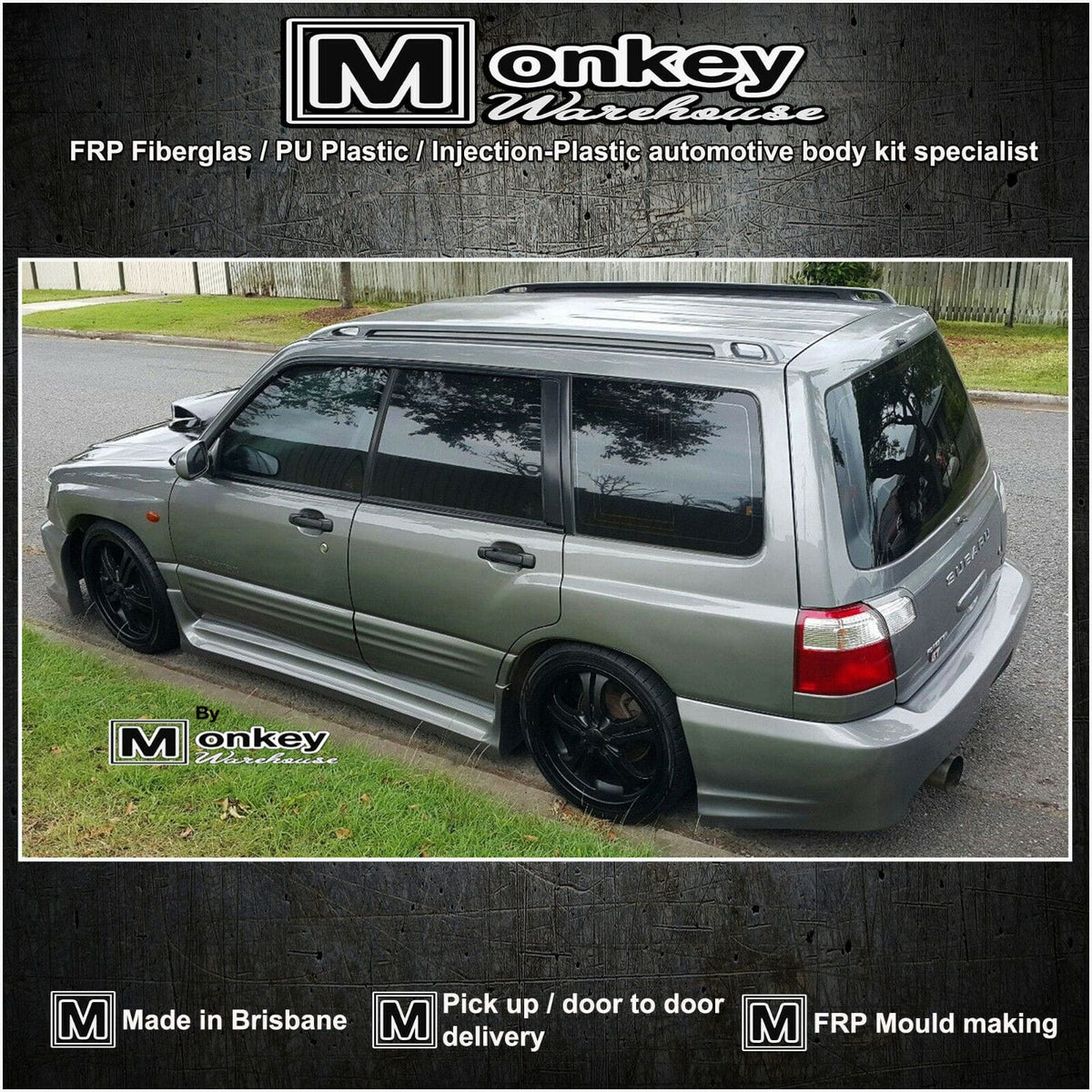 Installed View - Subaru Forester SF: Liberal Style Side Skirts