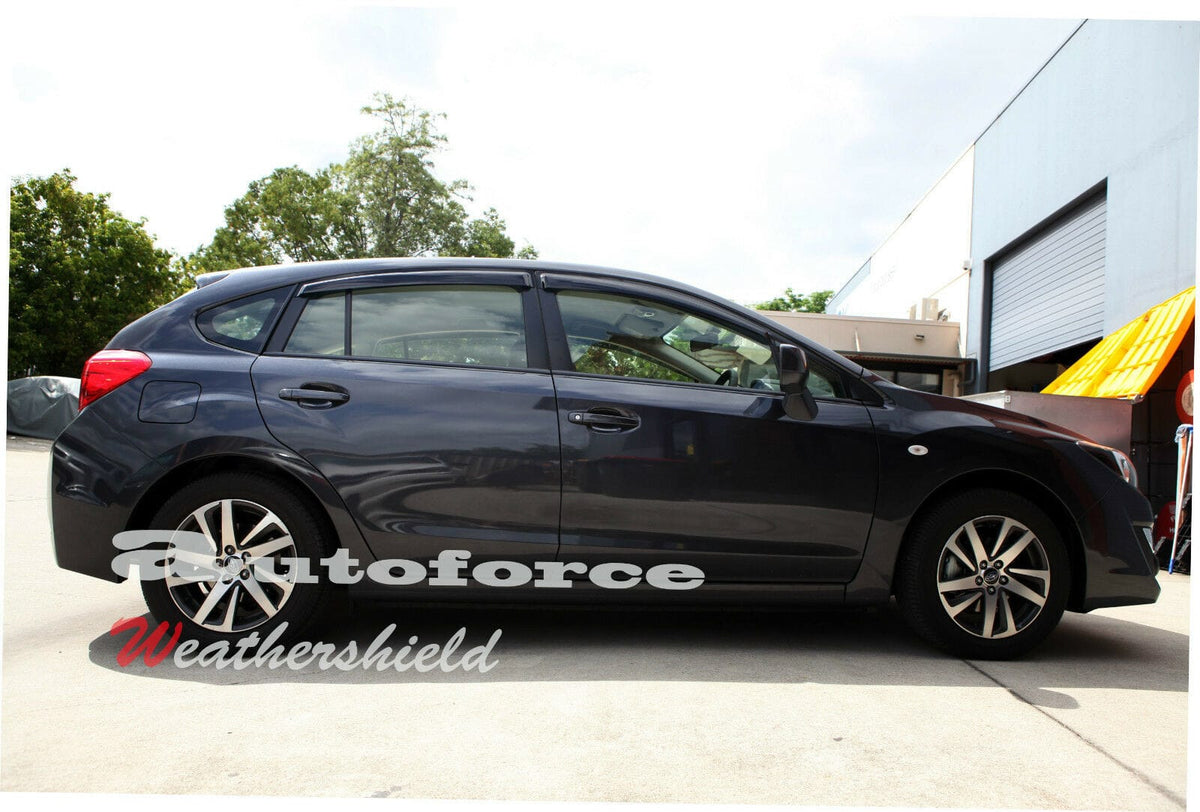 Installed View - Subaru Impreza Hatch (2012-2017): Premium Window Visors