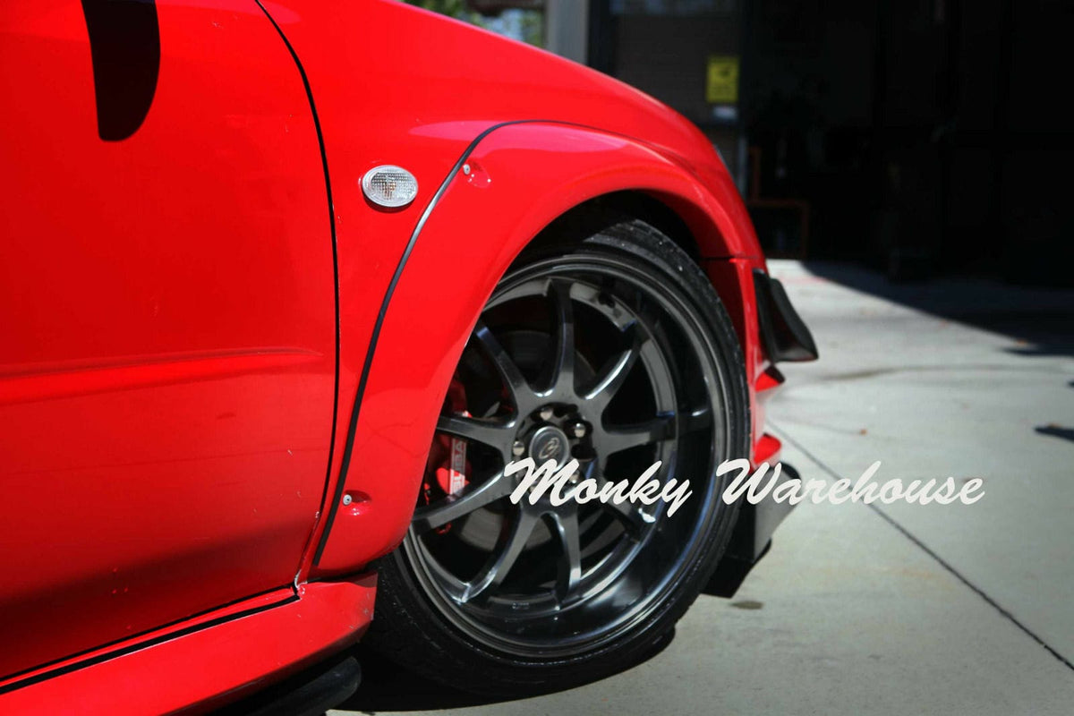 Installed View - Subaru Impreza WRX 2002-2007: 8-Piece Wheel Flare Set