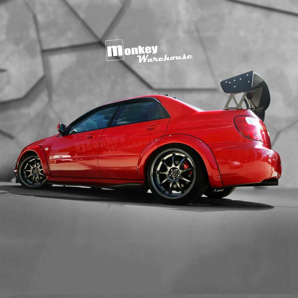 Installed View - Subaru Impreza WRX 2002-2007: 8-Piece Wheel Flare Set
