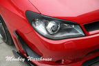 Installed View - Subaru Impreza/WRX/STI 2006-2007: Headlight Eyebrows Eyelids (Sedan & Hatch)