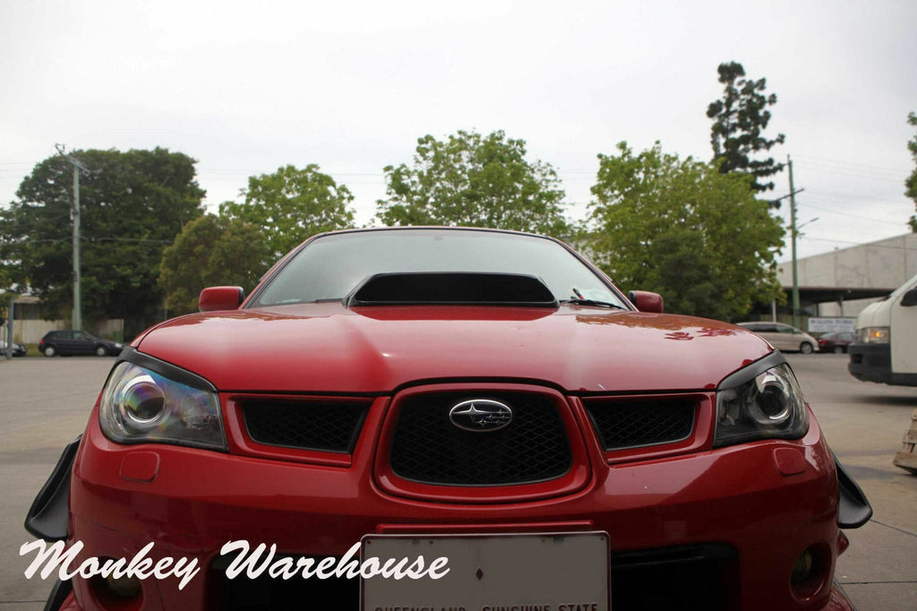 Installed View - Subaru Impreza/WRX/STI 2006-2007: Headlight Eyebrows Eyelids (Sedan & Hatch)