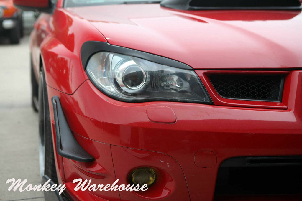 Installed View - Subaru Impreza/WRX/STI 2006-2007: Headlight Eyebrows Eyelids (Sedan & Hatch)