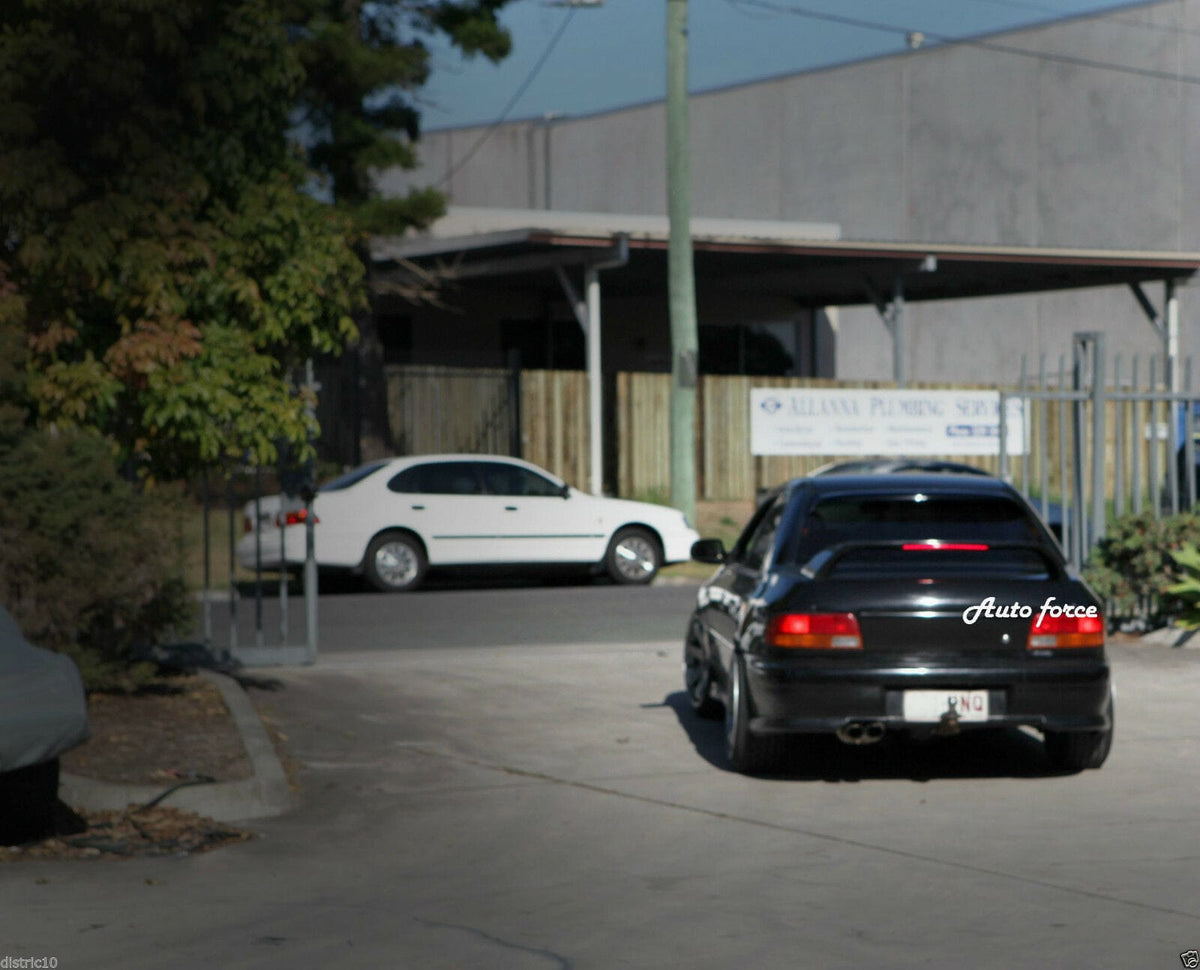 Installed View - Subaru Impreza WRX STI GC8 Sedan (1997-2000): Premium Roof Spoiler