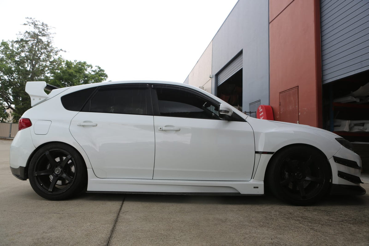 Installed View - Subaru Impreza WRX STI Hatch (2007-2013): Premium Window Visors