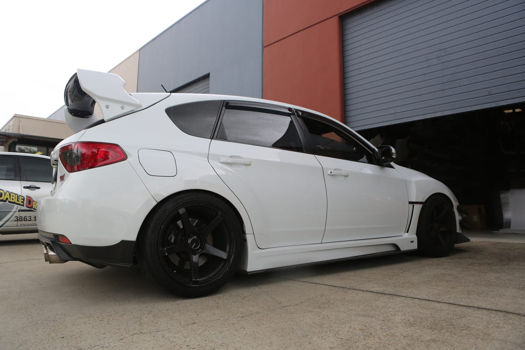 Installed View - Subaru Impreza WRX STI Hatch (2007-2013): Premium Window Visors