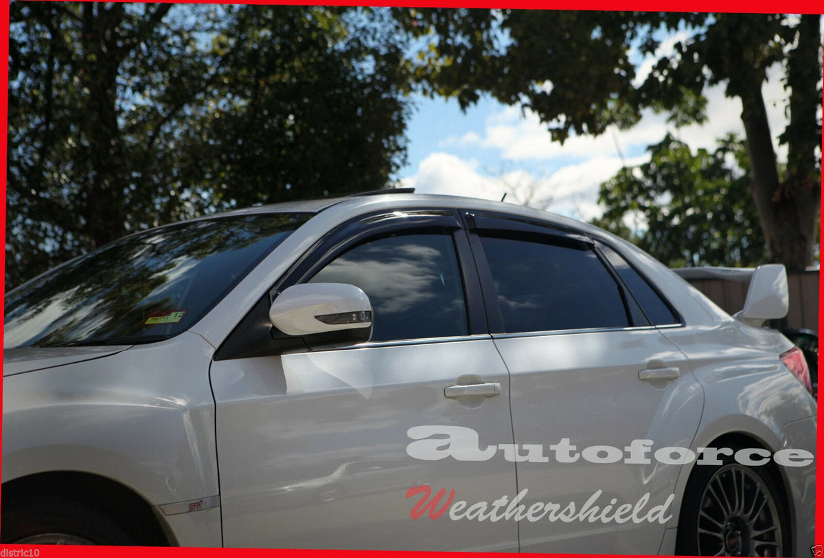 Installed View - Subaru Impreza WRX STI Sedan (2007-2013): Premium Window Visors