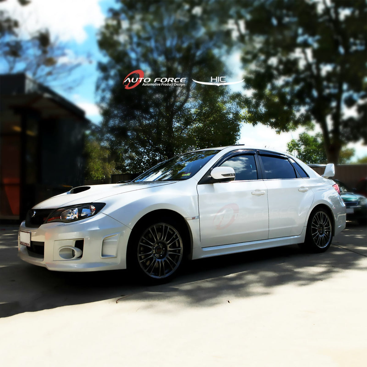 Installed View - Subaru Impreza WRX STI Sedan (2007-2013): Premium Window Visors