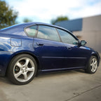 Installed View - Subaru Liberty Sedan Gen 3-4 (1998-2009): Premium Window Visors