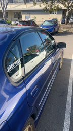 Installed View - Subaru Liberty Sedan Gen 3-4 (1998-2009): Premium Window Visors