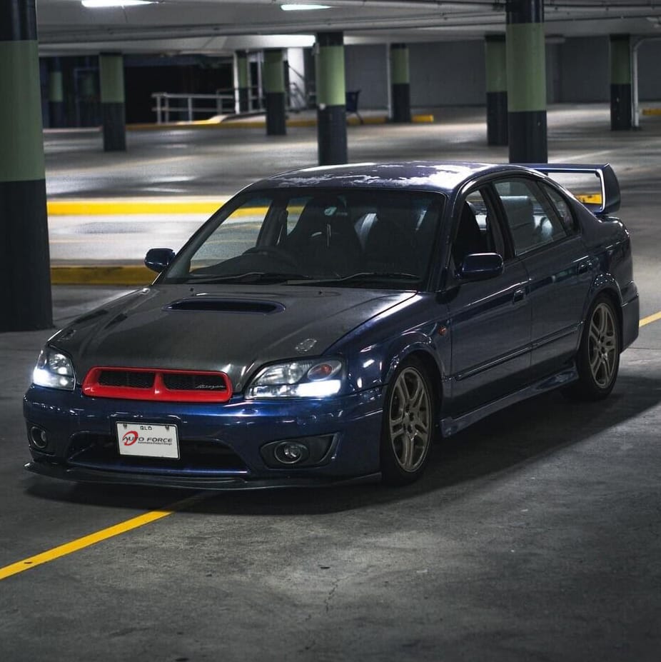 Installed View - Subaru Liberty Sedan Gen 3-4 (1998-2009): Premium Window Visors