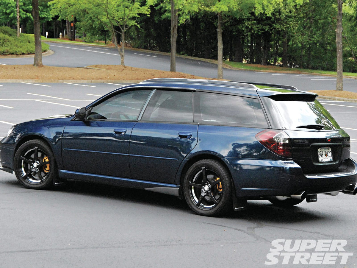 Installed View - Subaru Liberty Wagon Gen 4 (2003-2009): Premium Window Visors