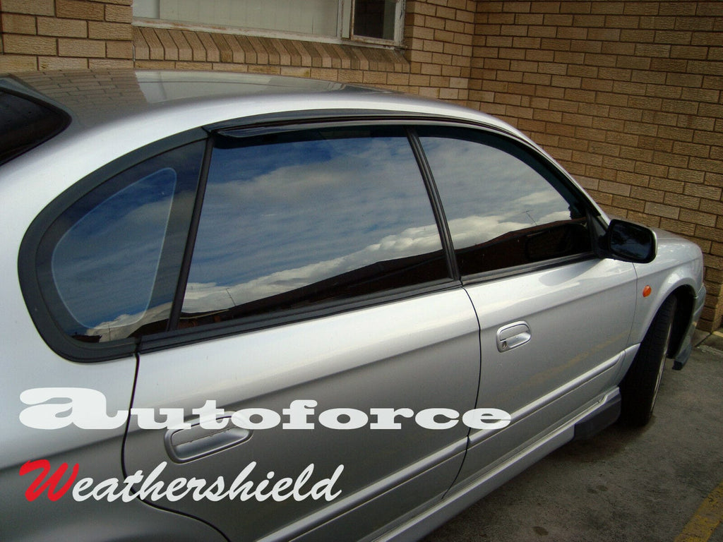 Installed View - Subaru Liberty Wagon Gen 4 (2003-2009): Premium Window Visors