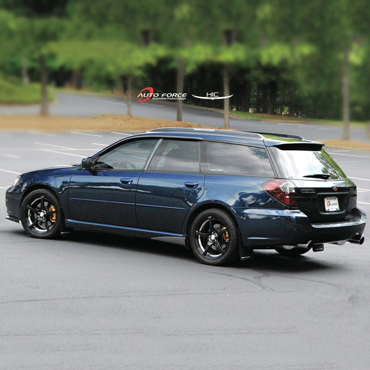 Installed View - Subaru Outback Gen 4 (2003-2009): Premium Window Visors