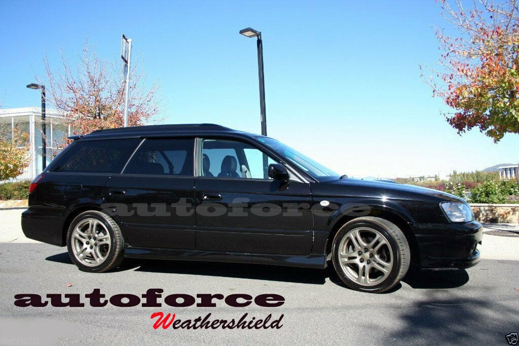 Installed View - Subaru Outback Gen 4 (2003-2009): Premium Window Visors