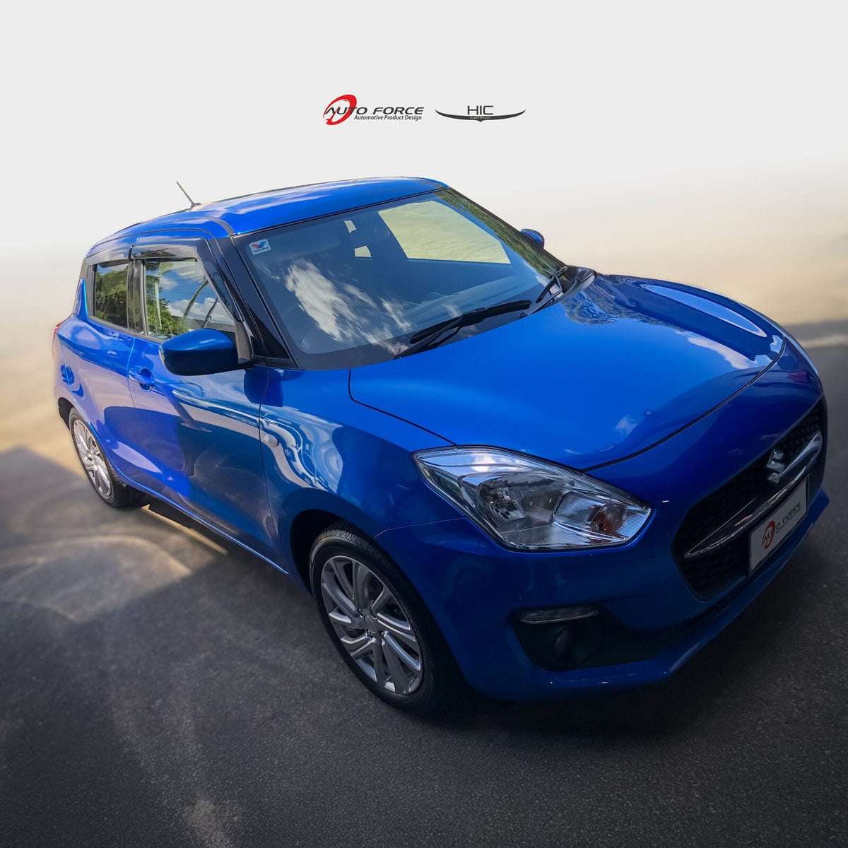 Installed View - Suzuki Swift Hatch (2017-2023): Premium Window Visors