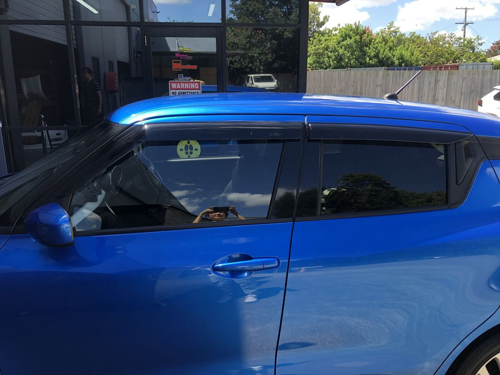 Installed View - Suzuki Swift Hatch (2017-2023): Premium Window Visors